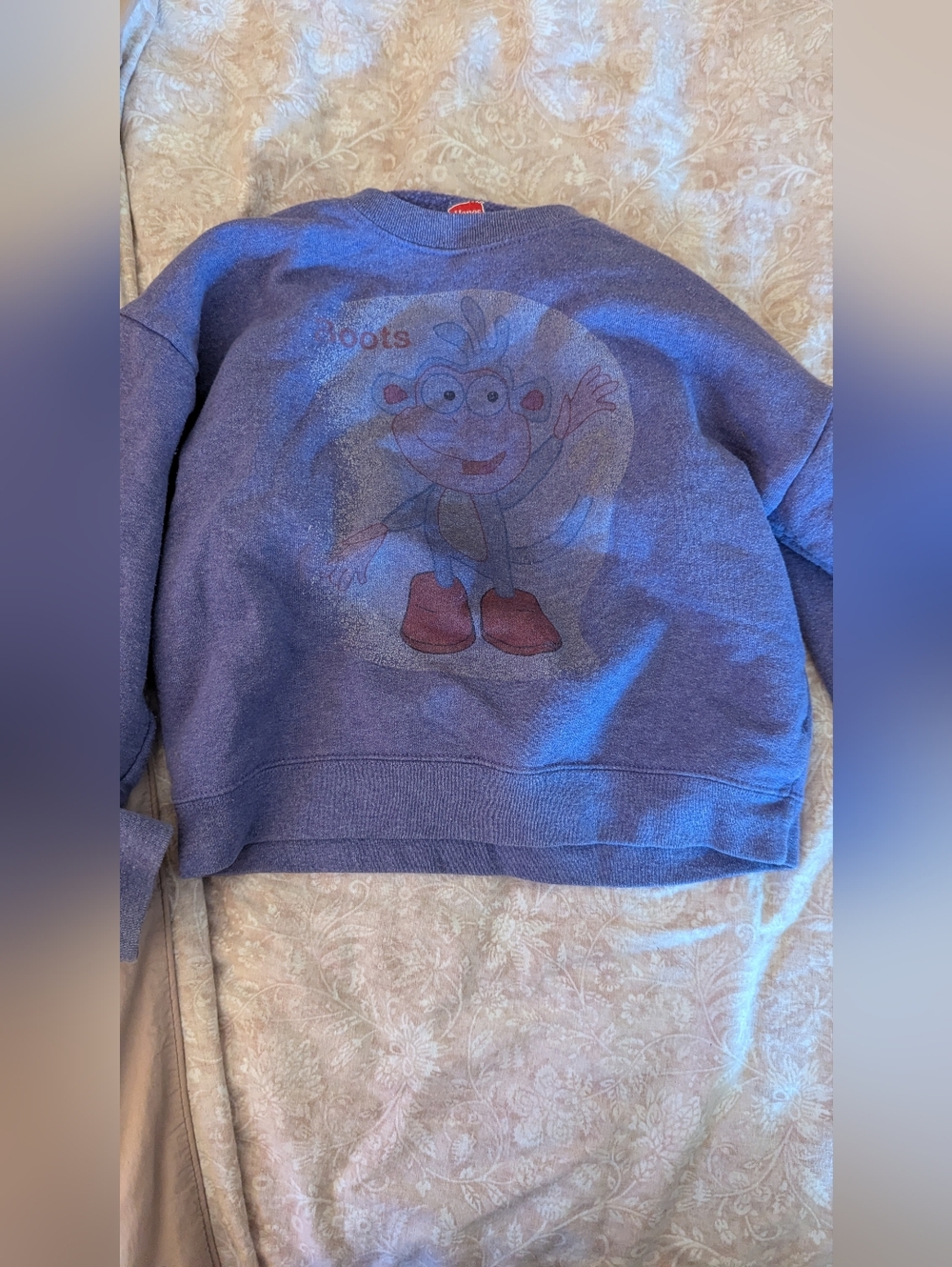 Vintage Hanes Purple Boots Dora Explorer Kids Sweatshirt